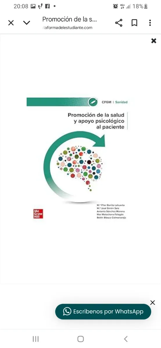 Promocion de la salud y apoyo psicologico