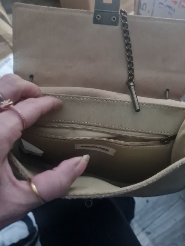 Bolso Brownie ante beige