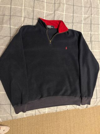 Forro Polar Ralph Lauren Vintage Azul Talla M