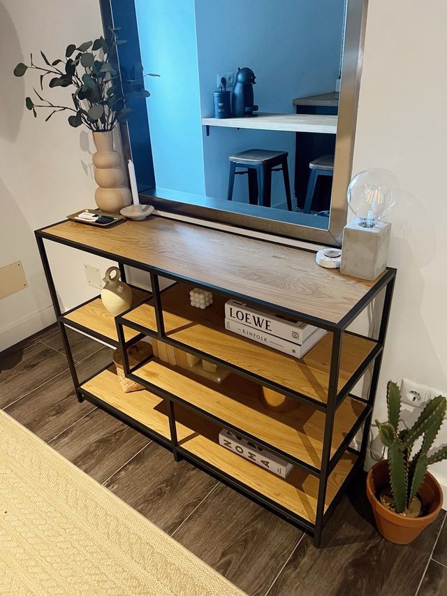 Aparador Estantería Librería Madera Metal