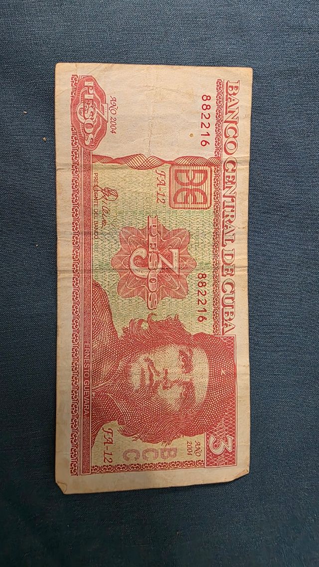 3 Pesos Cubanos 2004 Ernesto Guevara