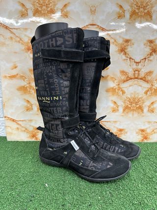 Stivali Nannini neri con stampa