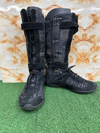 Stivali Nannini neri con stampa