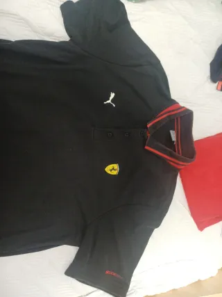 Camisa Polo Ferrari Negra