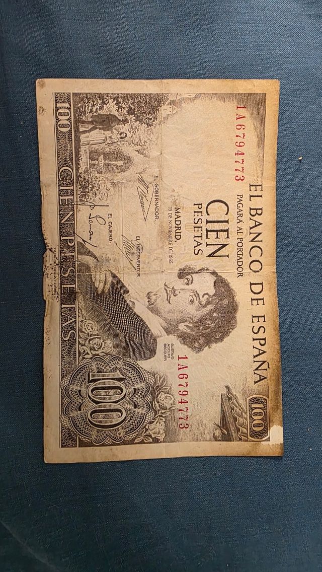 Biglietto 100 pesetas Banco de España 1965