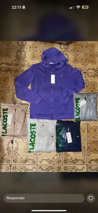 Sudadera Lacoste con cremallera