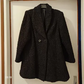 Cappottino pesante elegante largo nero