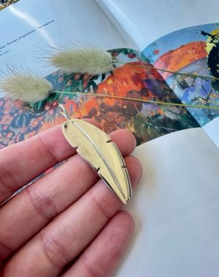 Colgante Tous Pluma Oro y Plata