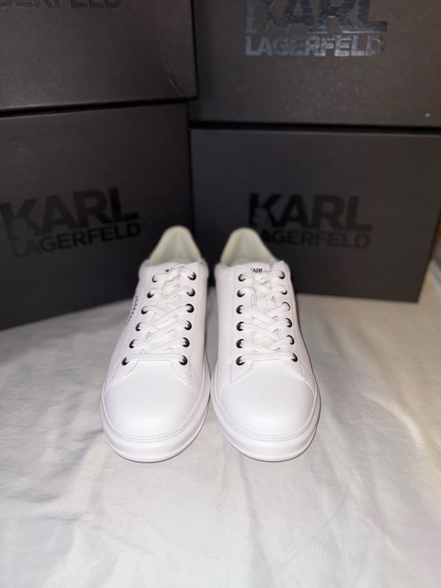 Zapatillas Karl Lagerfeld Blancas y Plateadas