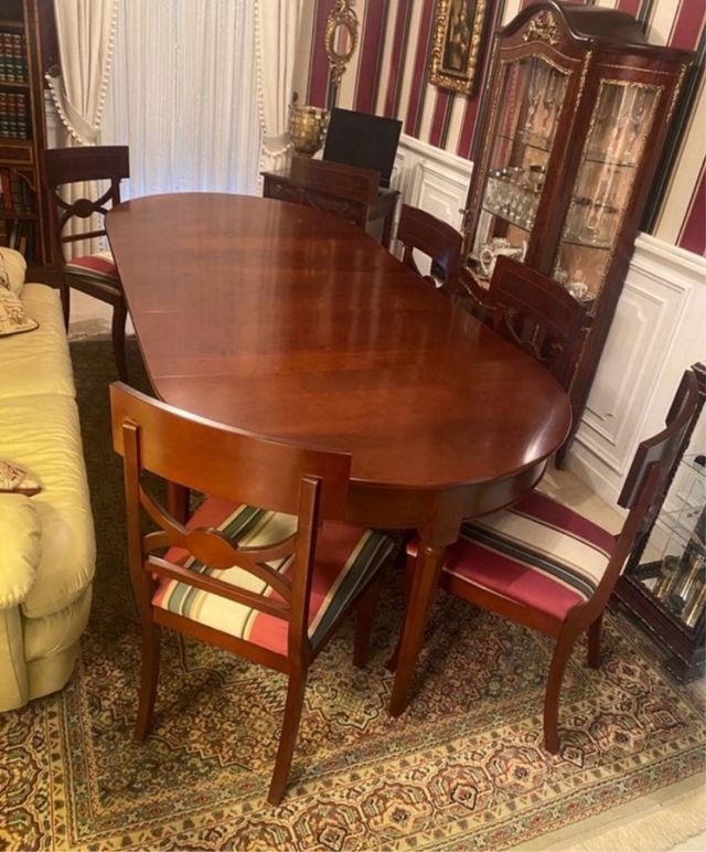 Mesa de comedor madera maciza 8 personas