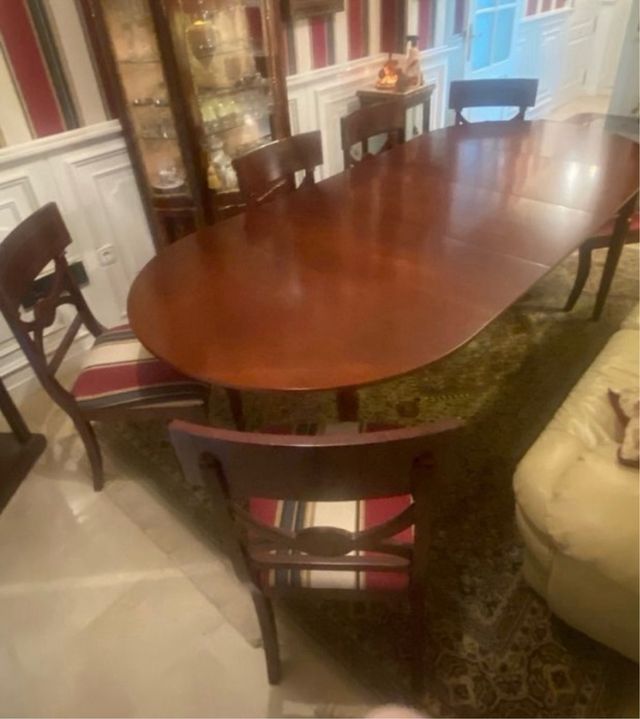 Mesa de comedor madera maciza 8 personas