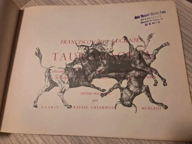Goya Tauromaquia Libro Arte