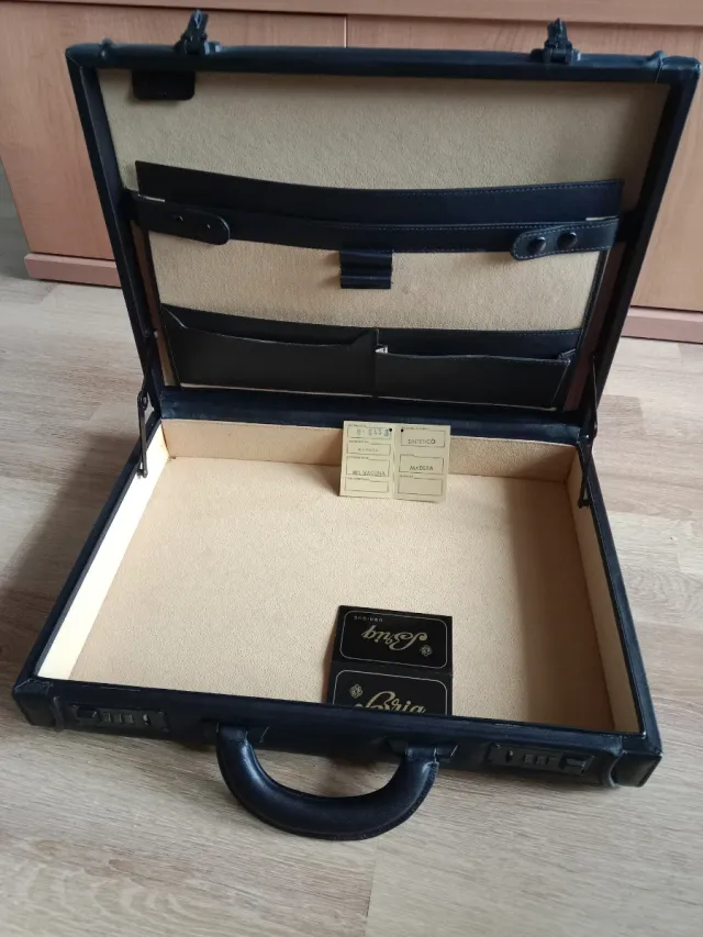 Maletín ejecutivo piel negro nuevo