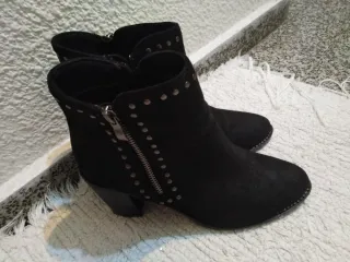 Botines ante negros talla 38