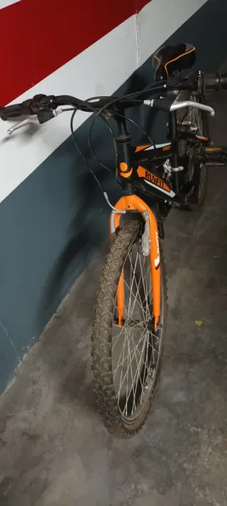 Bicicleta Infantil RUNFIT SPORT Negra/Naranja