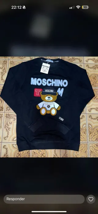 Sudadera Moschino Negra Oso
