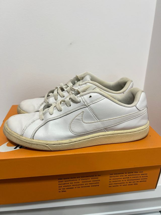 Sneakers bianche Nike classiche modello Court, taglia 44