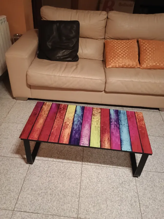 Sofá cheslon piel genuina 2 módulos