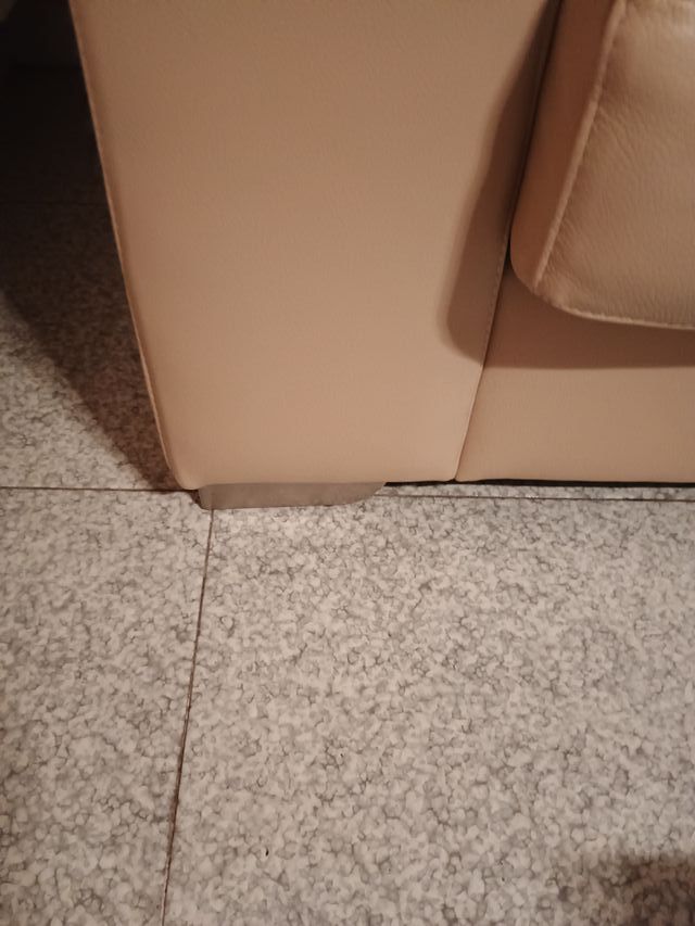 Sofá cheslon piel genuina 2 módulos