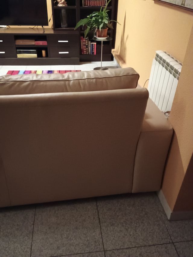 Sofá cheslon piel genuina 2 módulos