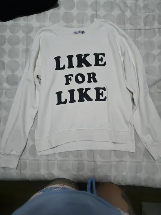 Sudadera Bershka Like for Like blanca