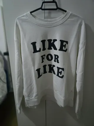Sudadera Bershka Like for Like blanca