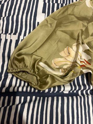 Vestido Zara estampado flores verde