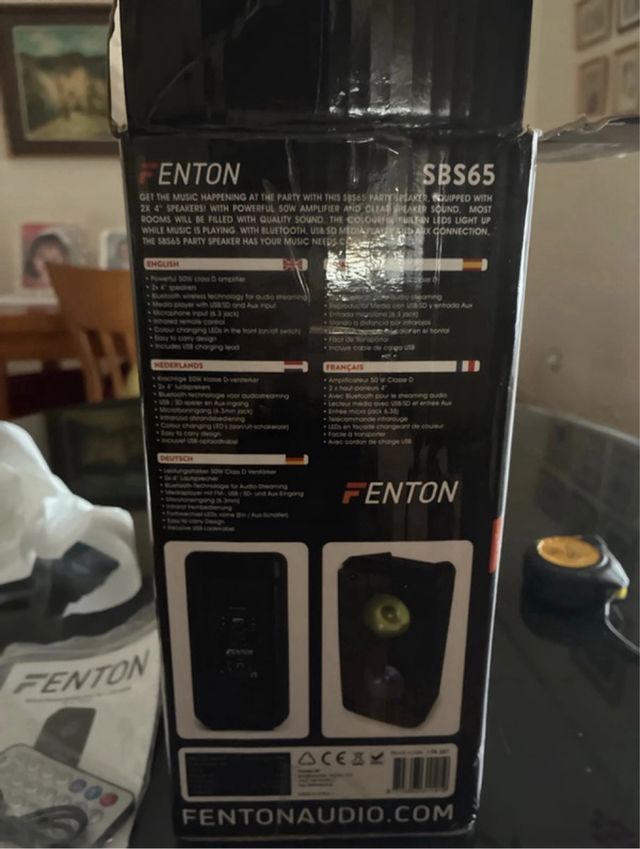 Altavoz Fenton SBS Party Speaker Negro