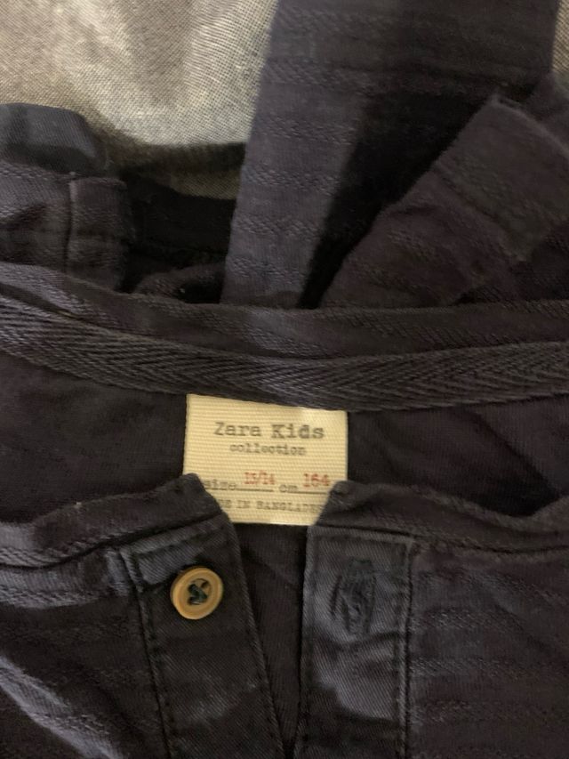 Camisa Zara niño azul