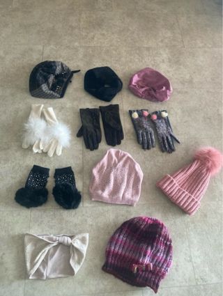 Set cappelli e guanti donna