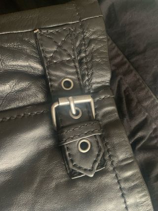 NUEVA Cazadora Piel Pull&Bear Talla L negra