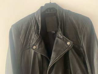NUEVA Cazadora Piel Pull&Bear Talla L negra
