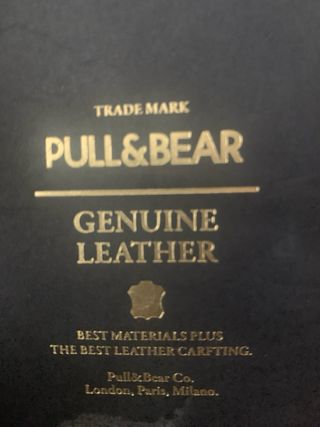 NUEVA Cazadora Piel Pull&Bear Talla L negra