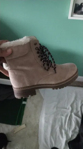 Botas beige forradas
