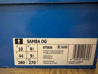 Zapatillas Adidas Samba Hombre Gris Blanco