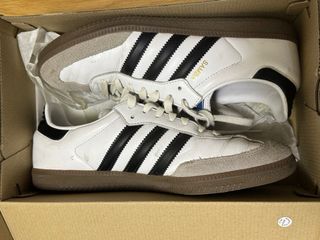 Zapatillas Adidas Samba Hombre Gris Blanco