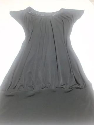 Vestido fiesta  negro con pedrería