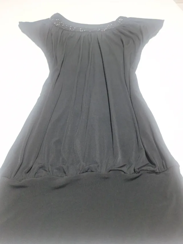 Vestido fiesta  negro con pedrería