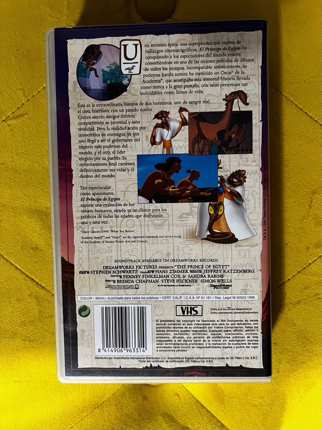 VHS El Príncipe de Egipto (Español)