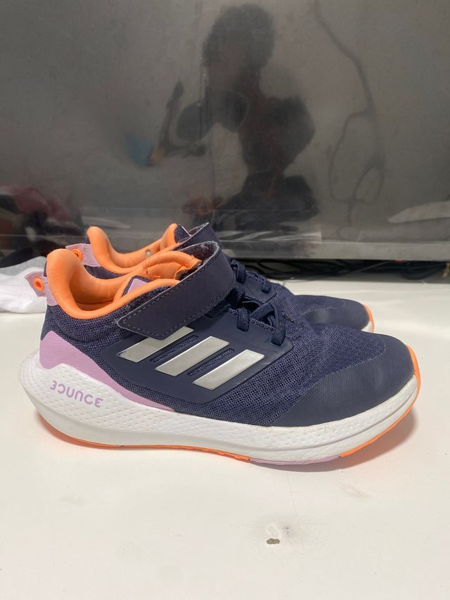 Zapatillas Adidas niño azul y naranja