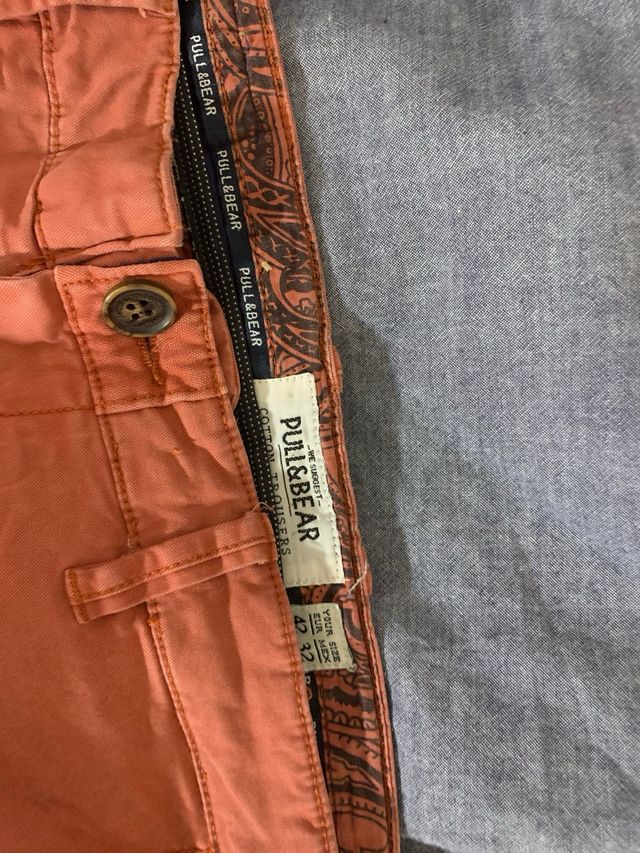 Pantalones Pull&Bear Naranja Talla 30