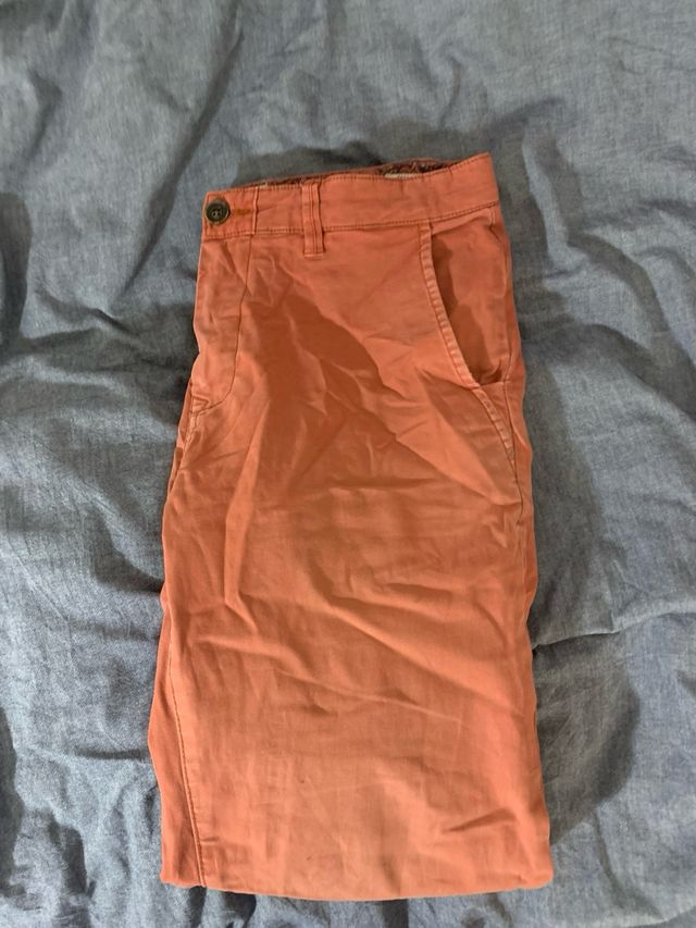 Pantalones Pull&Bear Naranja Talla 30