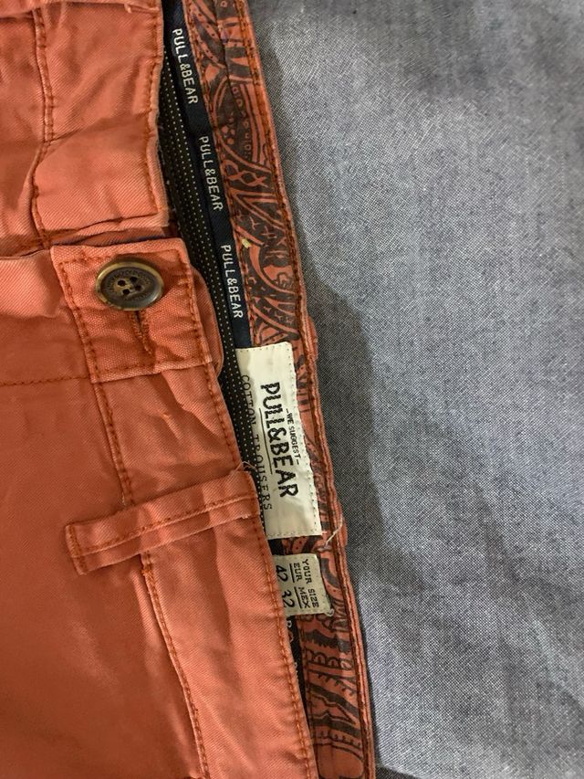 Pantalones Pull&Bear Naranja Talla 30