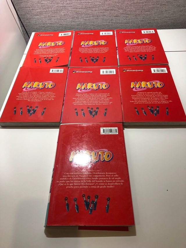 pack de 7 mangas para coleccionistas de Naruto