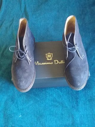 Botines Massimo Dutti Piel Ante Hombre T.42