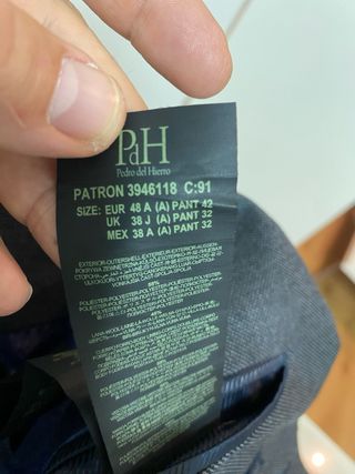 Traje Pedro del Hierro Gris Chaleco Talla 48