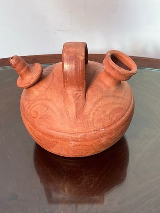Botijo de Barro Esférico con Asa