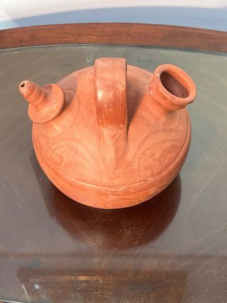 Botijo de Barro Esférico con Asa