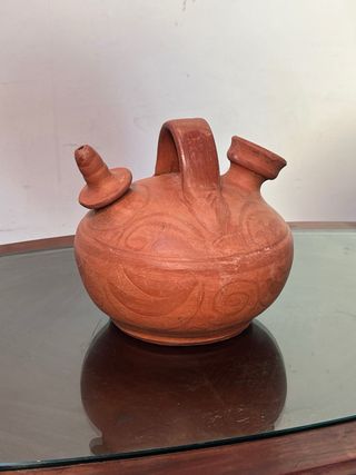 Botijo de Barro Esférico con Asa