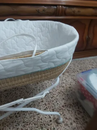 Vestidura Moisés Mimbre Blanco